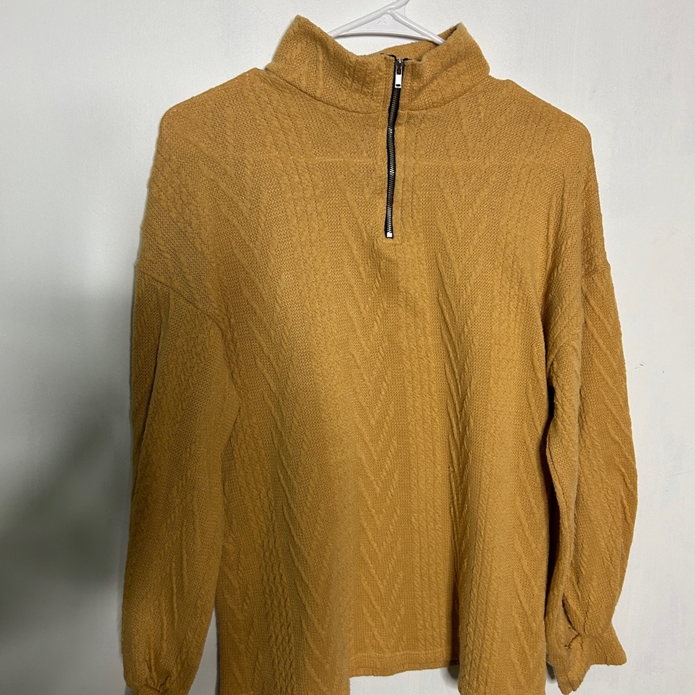 BiBi Golden quarter Zip-Up Sweater